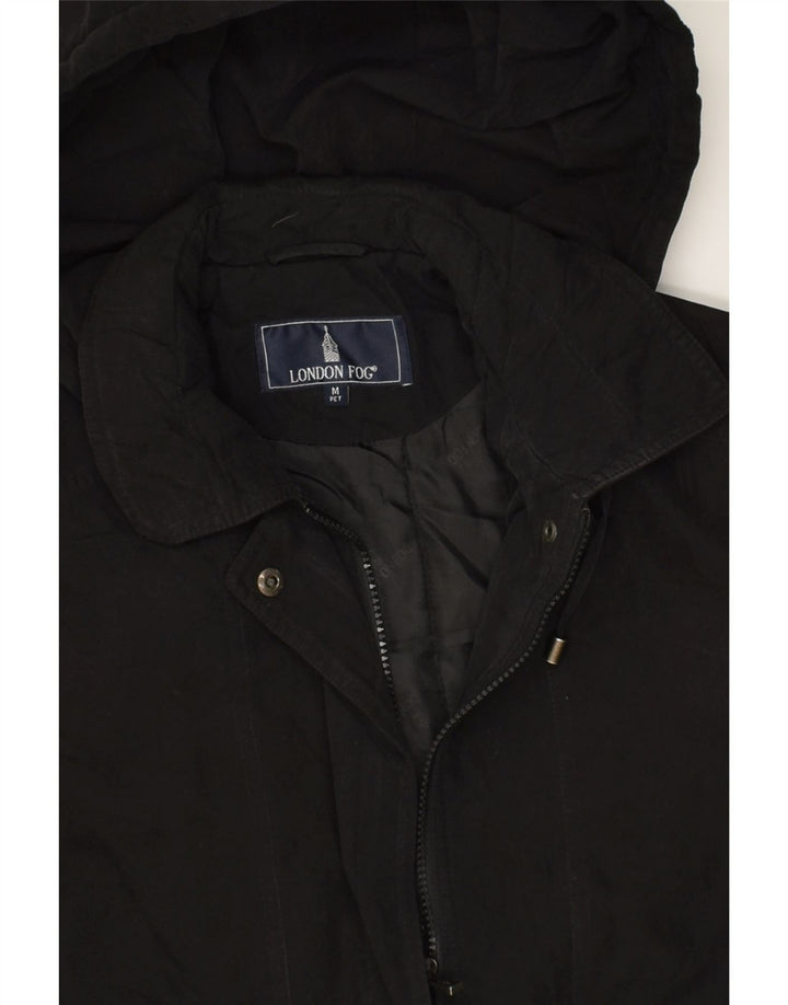 LONDON FOG Womens Hooded Windbreaker Jacket UK 14 Medium Black | Vintage London Fog | Thrift | Second-Hand London Fog | Used Clothing | Messina Hembry 