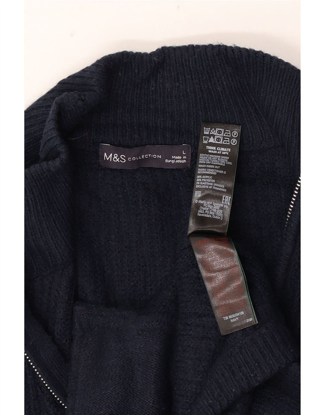 Мужской кардиган Marks & Spencer, большой темно-синий акрил