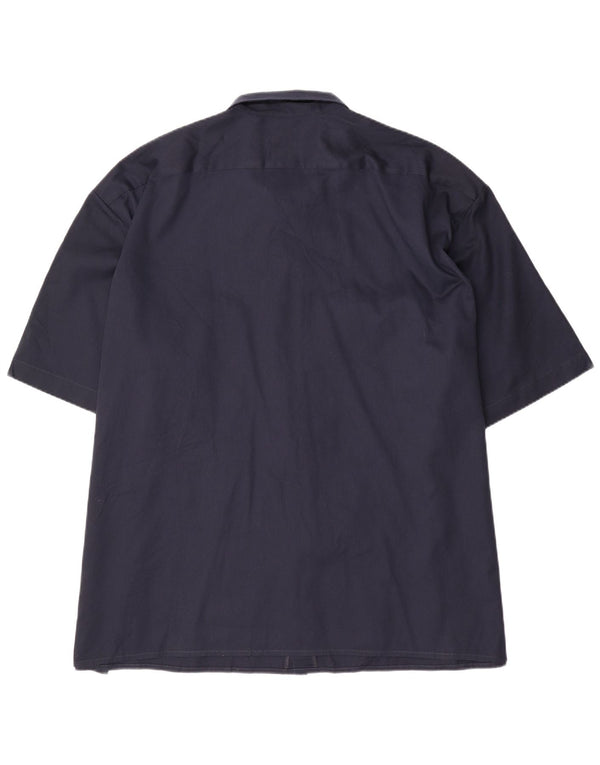 DICKIES Мужская рубашка с коротким рукавом 4XL темно-синяя, полиэстер