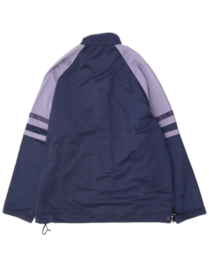 Мужская спортивная куртка с графическим рисунком ASICS XL, темно-синяя, с цветными блоками