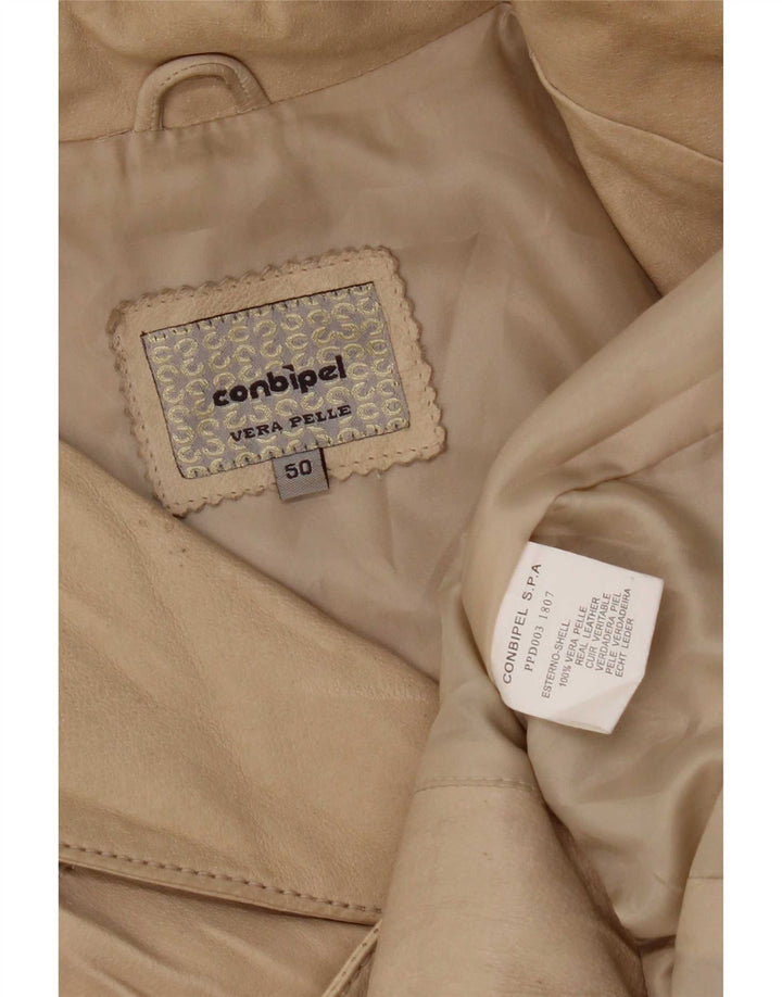 Женская кожаная куртка Conbipel IT 50 XL Бежевая