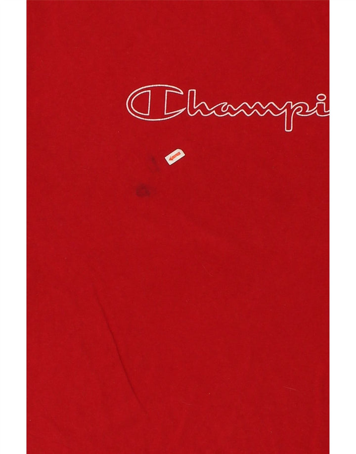 CHAMPION Mens Graphic T-Shirt Top Large Red Cotton Vintage Champion and Second-Hand Champion from Messina Hembry 