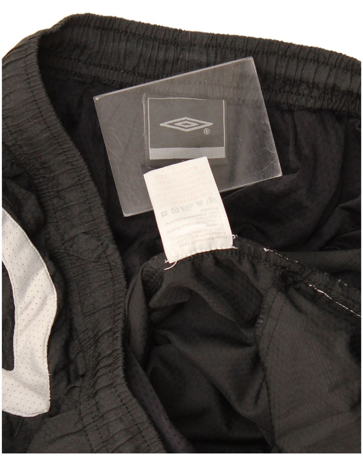 Мужские спортивные шорты Umbro 2XL, черные, полиэстер с цветными блоками