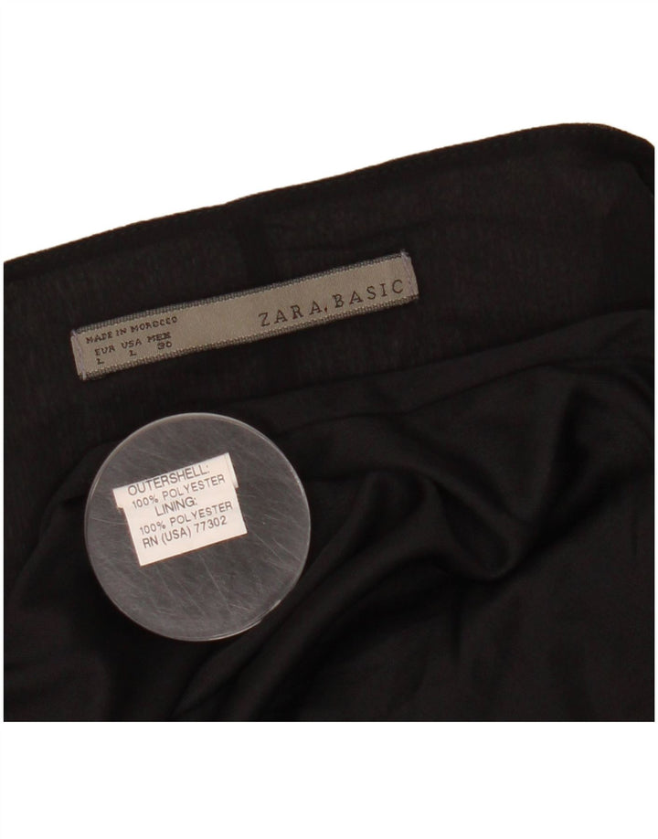 Женское платье без рукавов ZARA UK 14, большой черный полиэстер