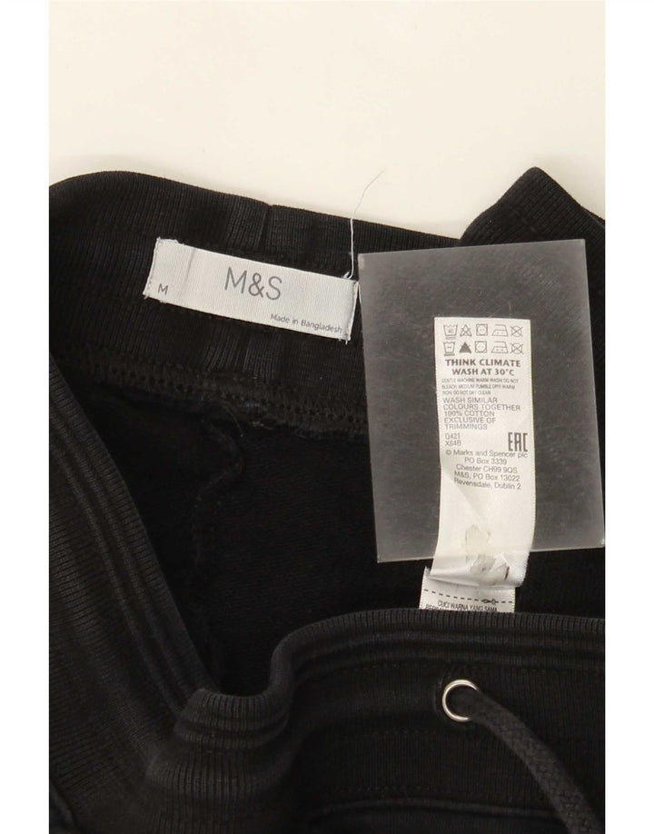 Мужские спортивные брюки Marks & Spencer, хлопковые, среднего размера, черные