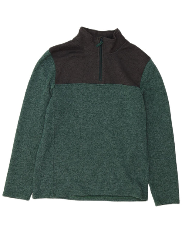 Мужской свитшот с воротником на молнии Mountain Warehouse, джемпер XL, зеленый с цветными блоками