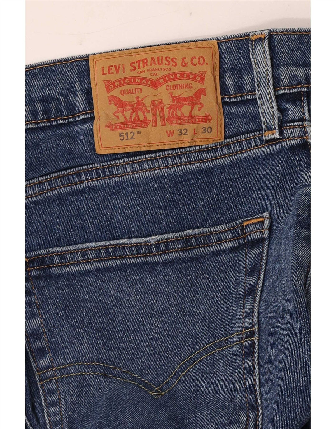Мужские зауженные зауженные джинсы Levi's 512 W32 L30 синие