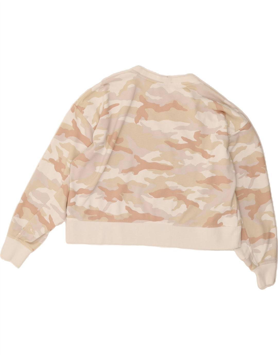 NIKE Womens Dri Fit Oversized Sweatshirt Jumper UK 14 Medium Off White Vintage Nike and Second-Hand Nike from Messina Hembry 