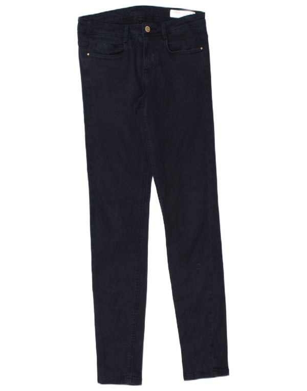 Женские повседневные брюки скинни Zara EU 36 XS W26 L31, темно-синие, хлопок