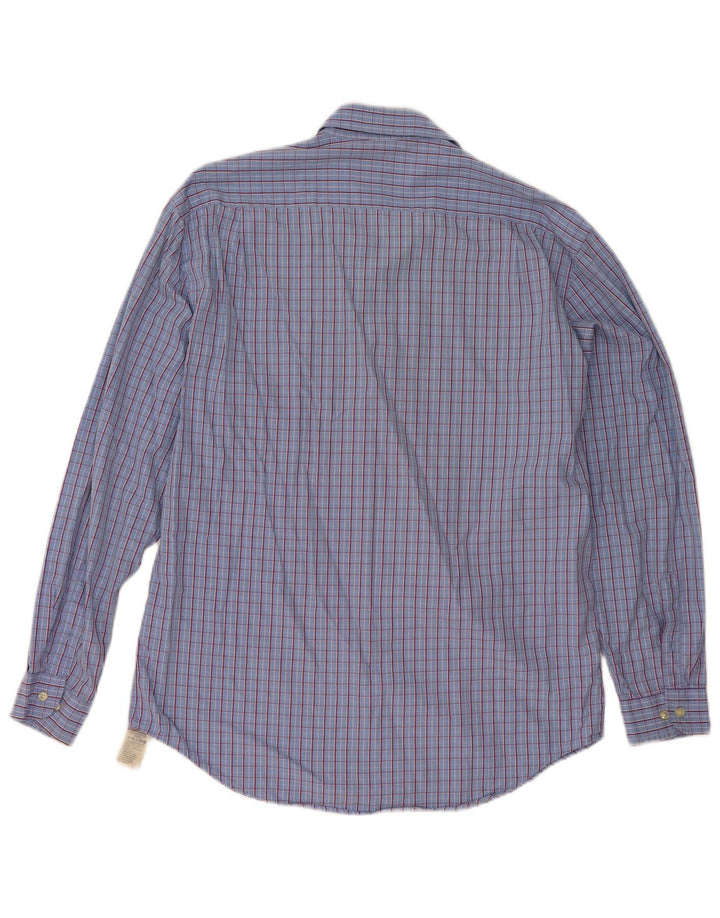Мужская рубашка Massimo Dutti, размер 44 XL, синяя клетка, хлопок