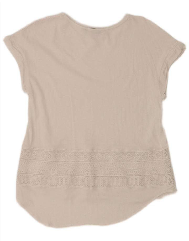 Женская блузка с рисунком DESIGUAL UK 12, средний белый с геометрическим узором