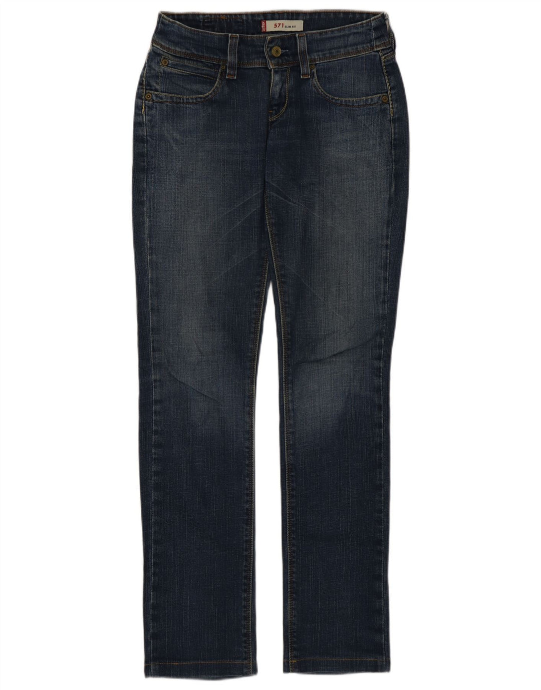 Женские узкие джинсы Levi's 571 W27 L31 синие, хлопок