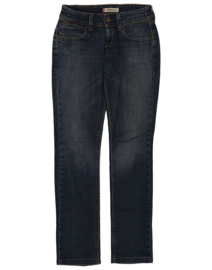 Женские узкие джинсы Levi's 571 W27 L31 синие, хлопок