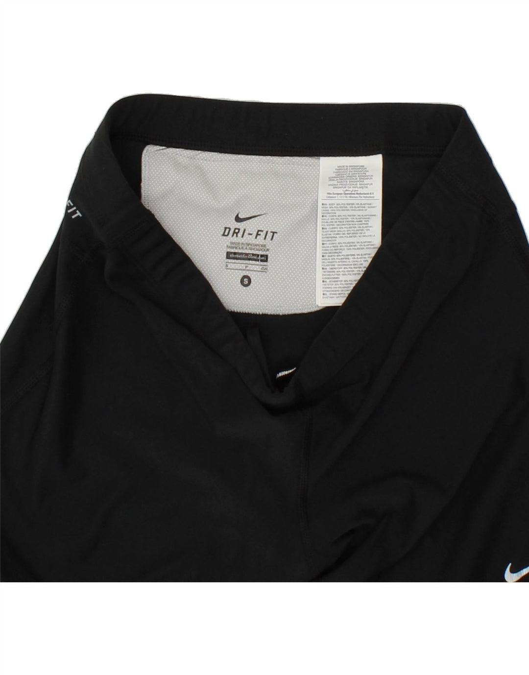NIKE Womens Dri Fit Capri Leggings UK 10 Small Black Polyester Vintage Nike and Second-Hand Nike from Messina Hembry 