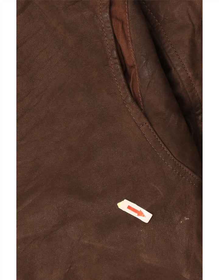 Мужская кожаная куртка CONBIPEL UK 40, большая коричневая кожа