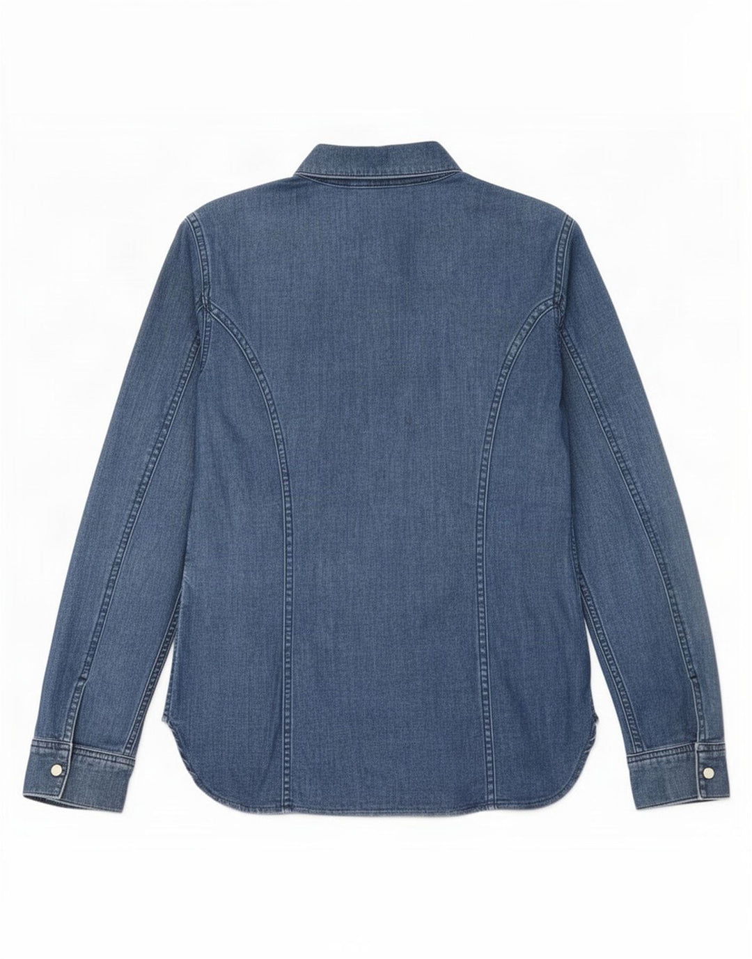 Женская джинсовая рубашка Massimo Dutti UK 10, маленькая синяя