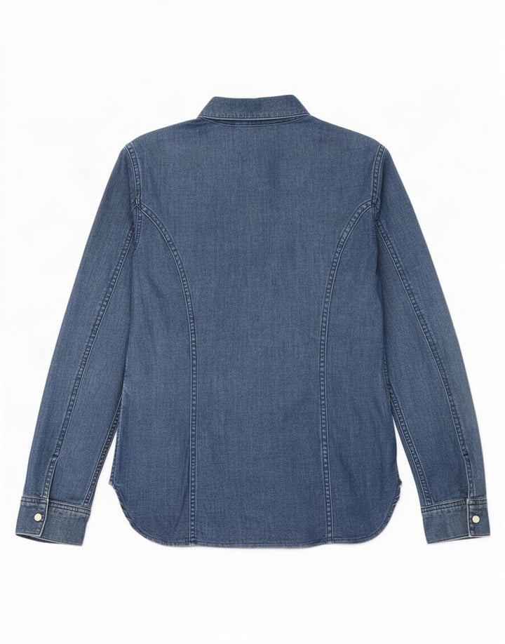 Женская джинсовая рубашка Massimo Dutti UK 10, маленькая синяя