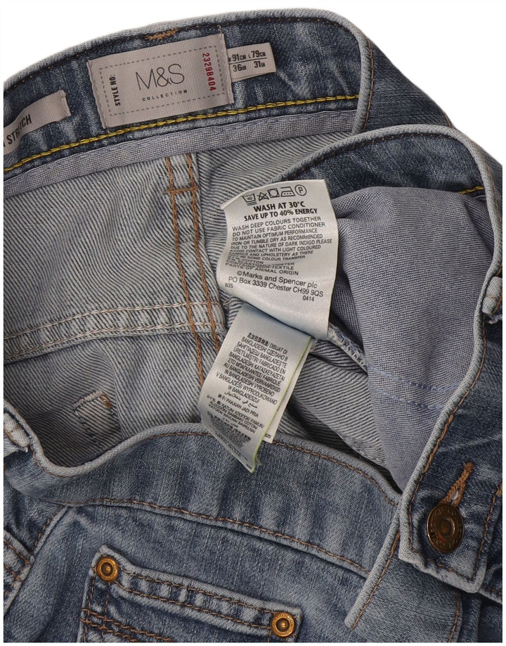 Мужские прямые джинсы Marks & Spencer W36 L31 синие, хлопок