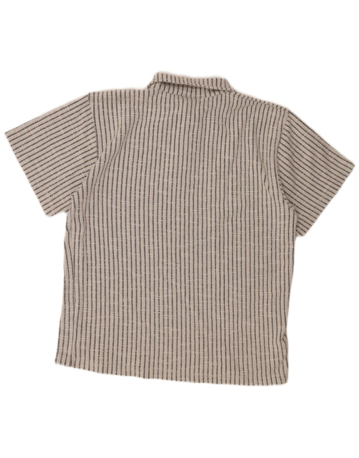 Мужская рубашка поло Uncle Sam, хлопковая белая полоска среднего размера