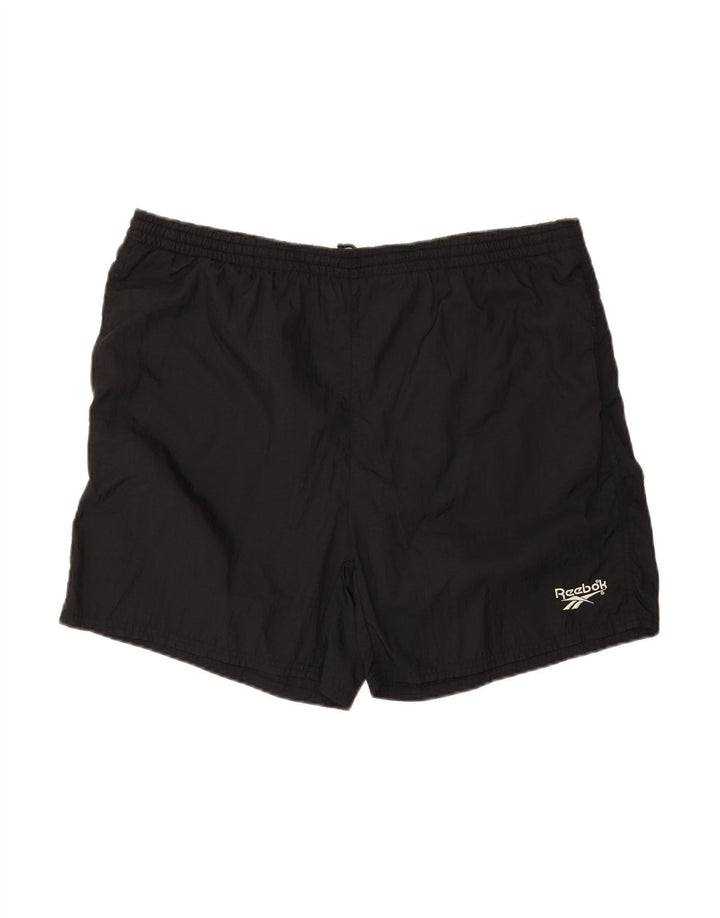 REEBOK Mens Swimming Shorts Large  Black Nylon