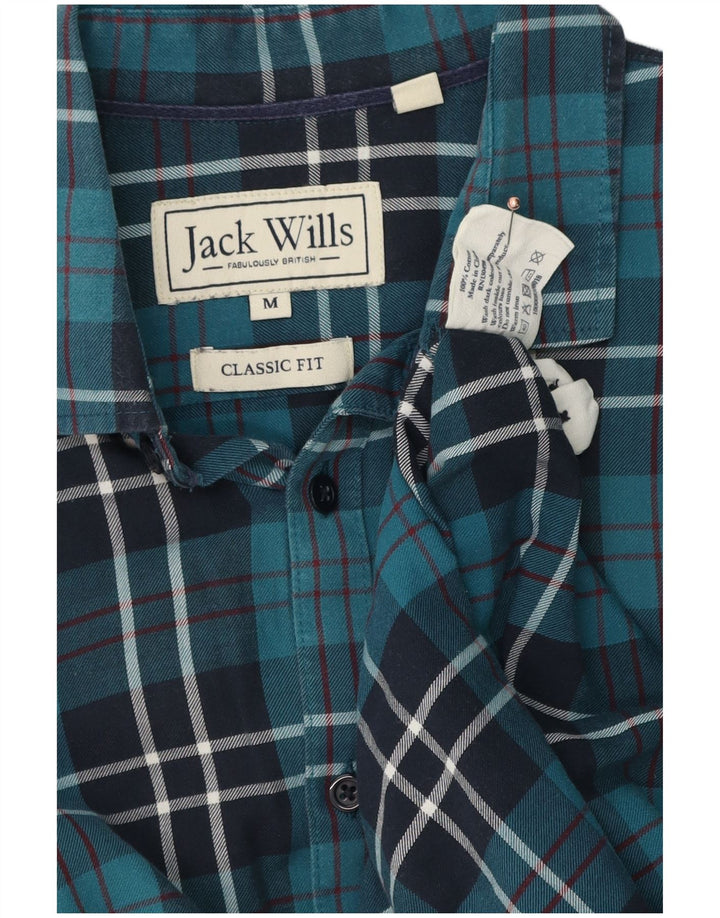 Мужская фланелевая рубашка классического кроя Jack Wills, хлопковая синяя клетка в клетку