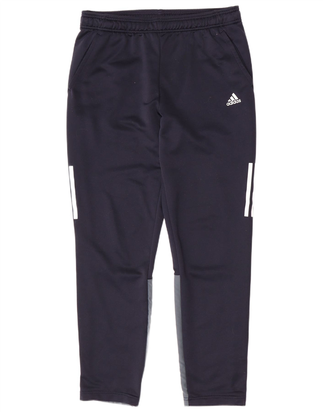 Мужские спортивные брюки Adidas, большие темно-синие, полиэстер с цветными блоками