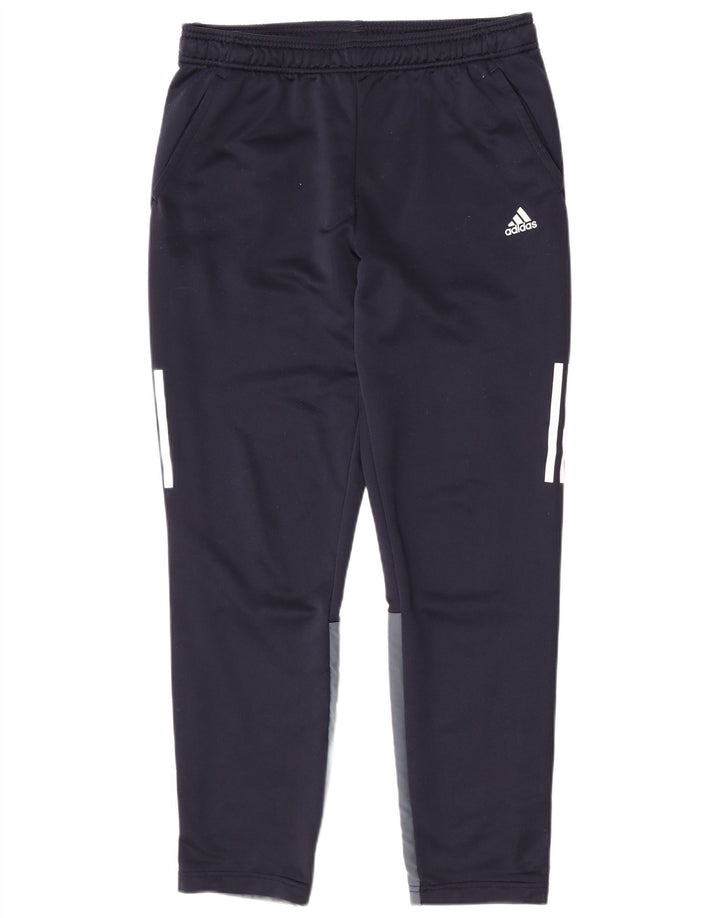 Мужские спортивные брюки Adidas, большие темно-синие, полиэстер с цветными блоками