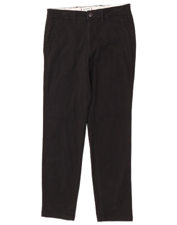 Мужские брюки чинос Jack & Jones Regular W30 L30, черные хлопковые