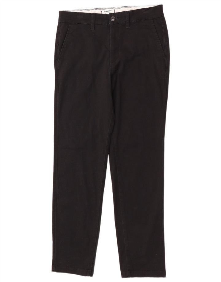 Мужские брюки чинос Jack & Jones Regular W30 L30, черные хлопковые