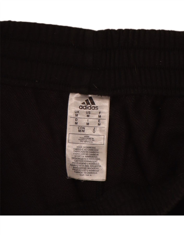 Женские спортивные шорты Adidas среднего размера, черные, хлопковые