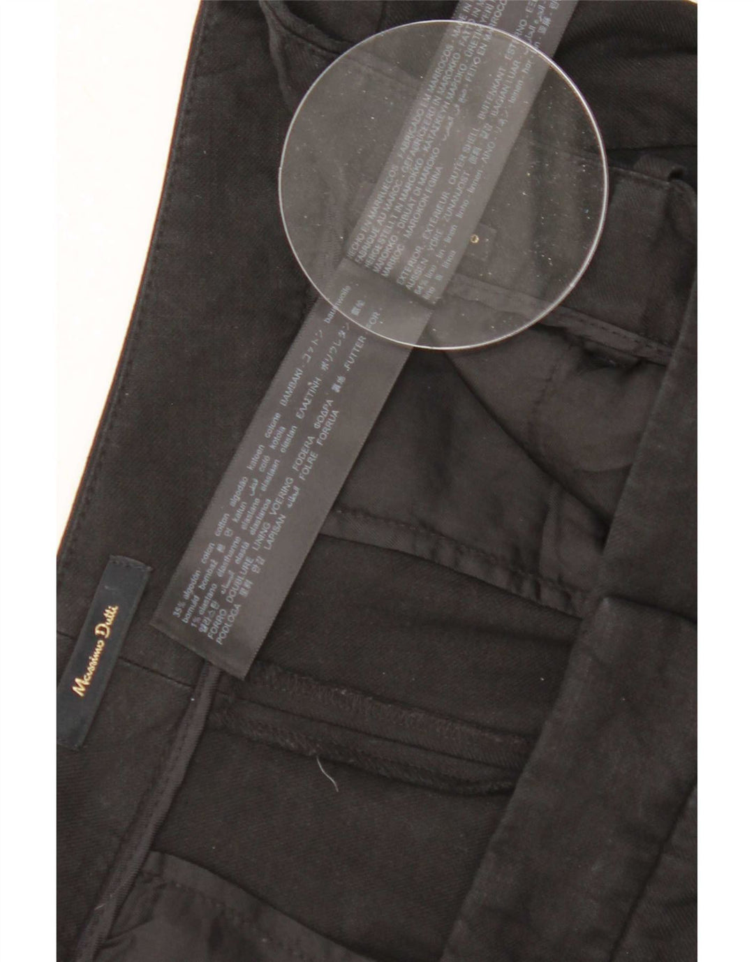 Massimo Dutti Женские укороченные брюки EU 40 Medium W30 L25 Черный лен
