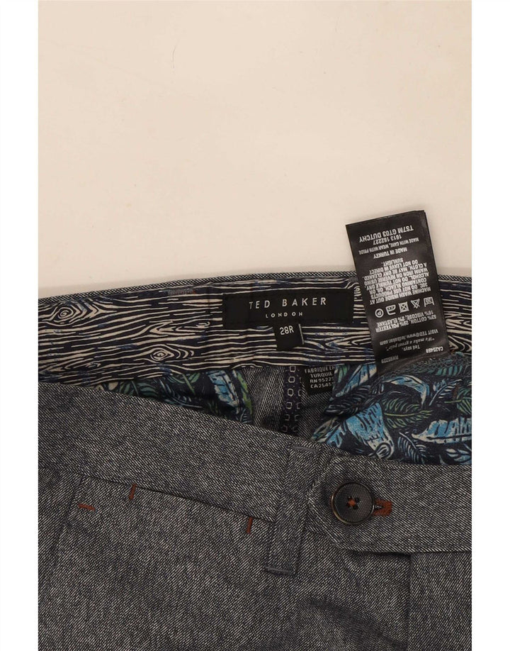 Мужские узкие брюки-чиносы Ted Baker W28 L31 серые, хлопковые
