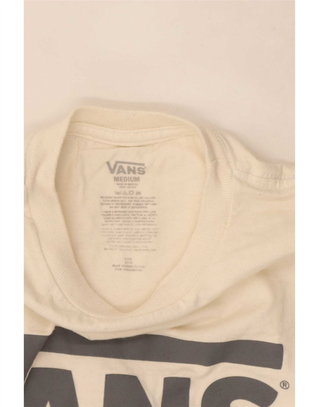 Мужская футболка с рисунком Vans, средний белый хлопок, белый цвет