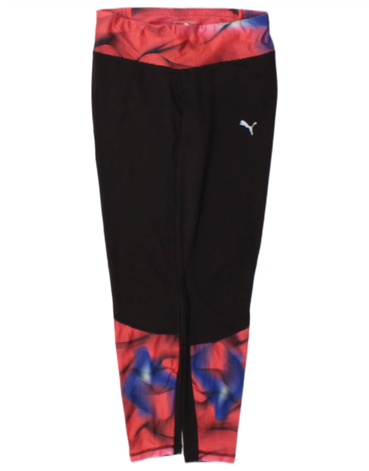 Женские леггинсы Puma UK 12, средние, черные с геометрическим узором