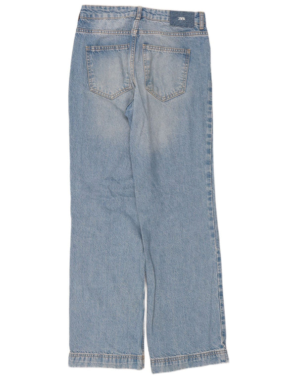 Женские прямые джинсы Zara EU 36 XS W26 L32, синий хлопок