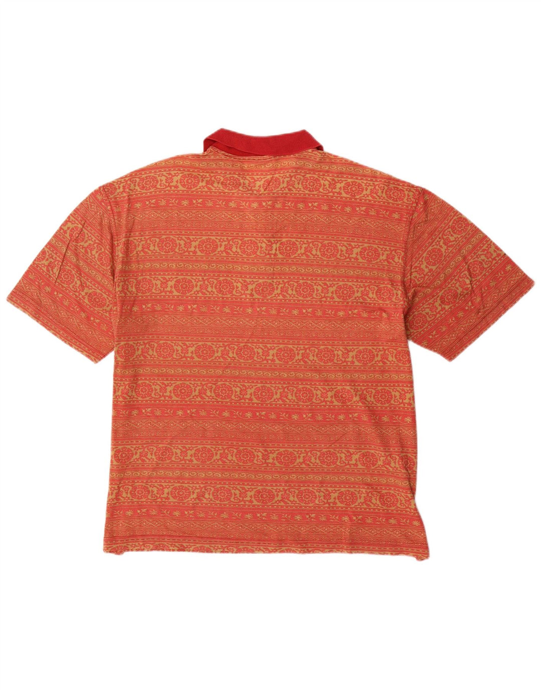 Мужская рубашка-поло DIADORA UK 42, большая красная с узором пейсли