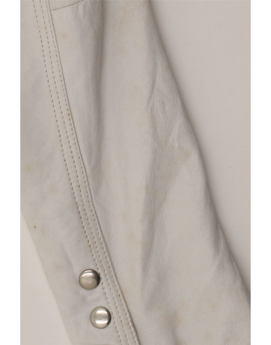 Винтажный женский кожаный пиджак IT 44 Medium White Leather