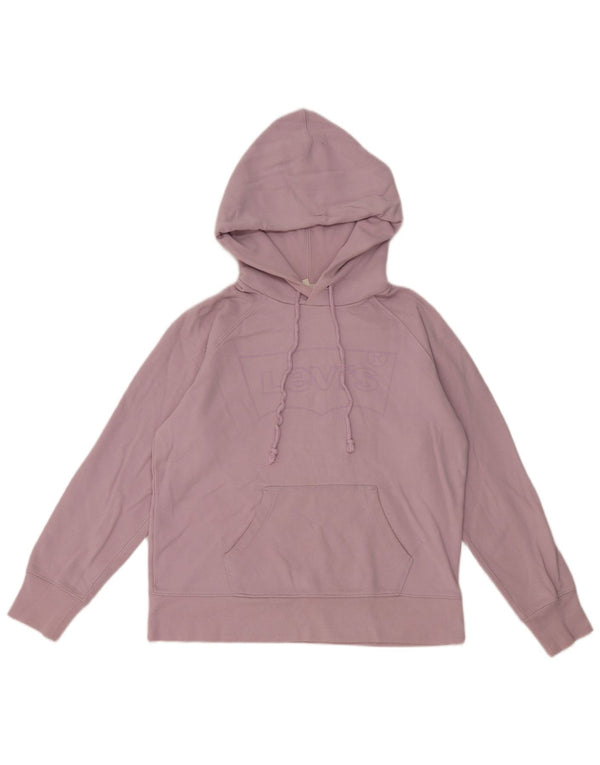 Женский джемпер с капюшоном Levi's Oversized с рисунком UK 6 XS, розовый хлопок