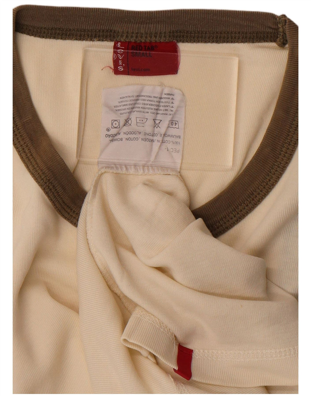 Мужской жилет Levi's маленького размера из хлопка белого цвета