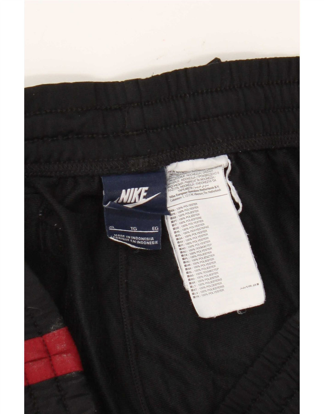 Мужские спортивные брюки Nike XL, черные, полиэстер с цветными блоками