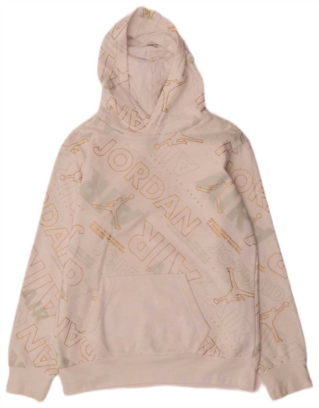 Джемпер с капюшоном JORDAN для мальчиков с рисунком, 13–14 лет, размер XL, белый хлопок