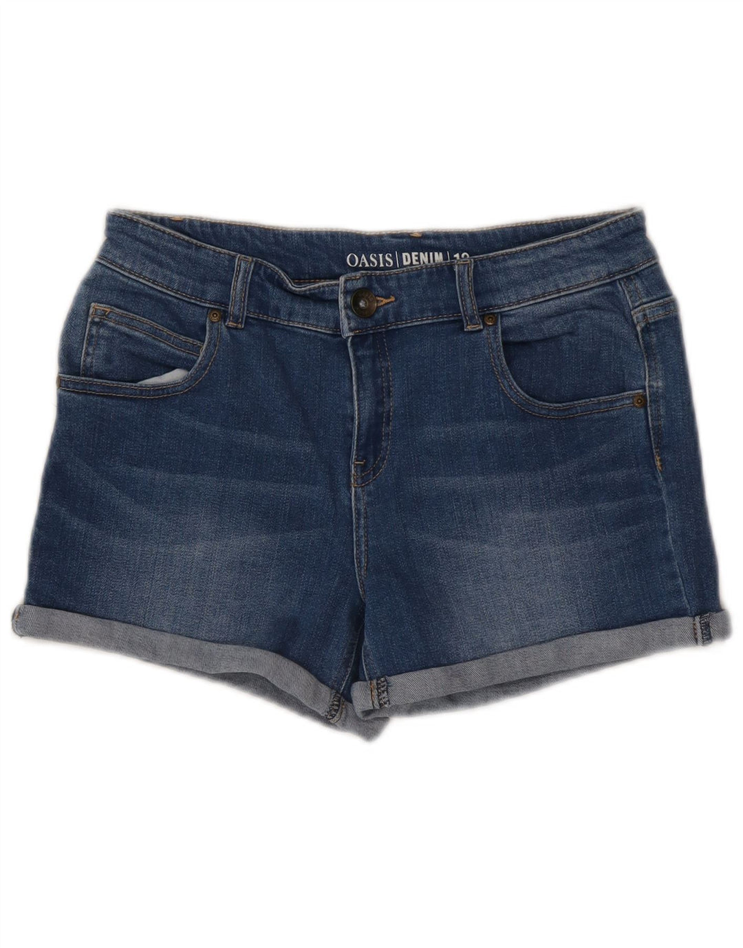 Женские джинсовые шорты Oasis UK 12 Medium W30 Синие, хлопок