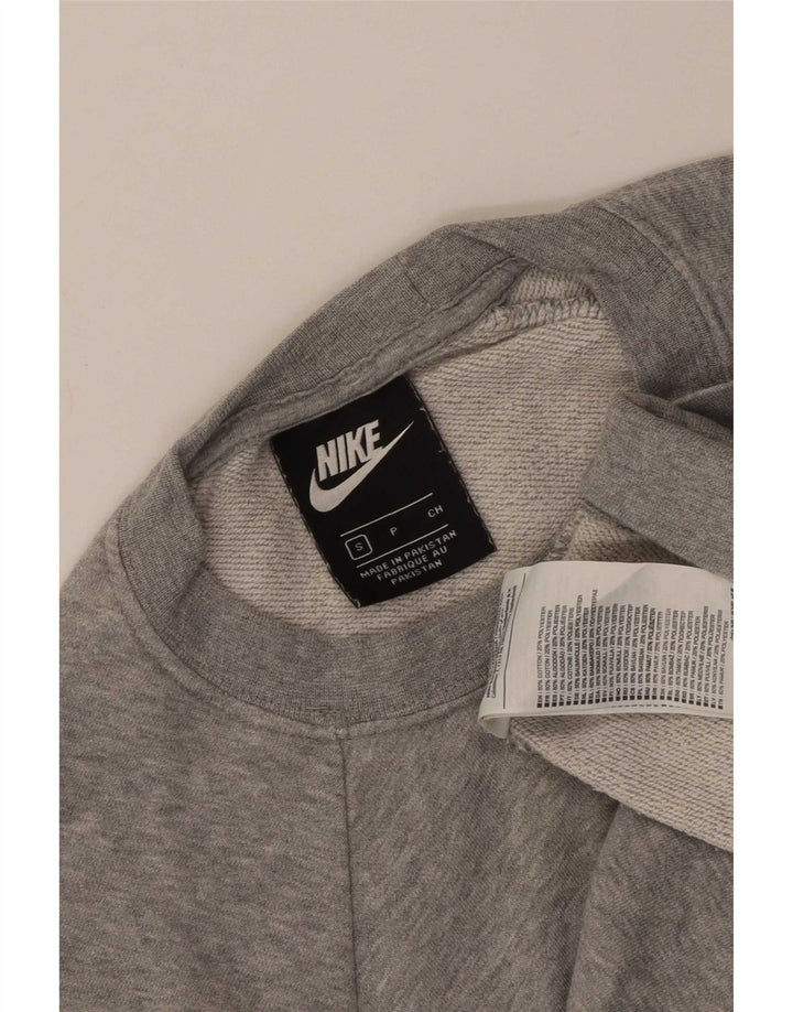 Мужской свитшот с рисунком Nike, маленький серый хлопковый джемпер в крапинку