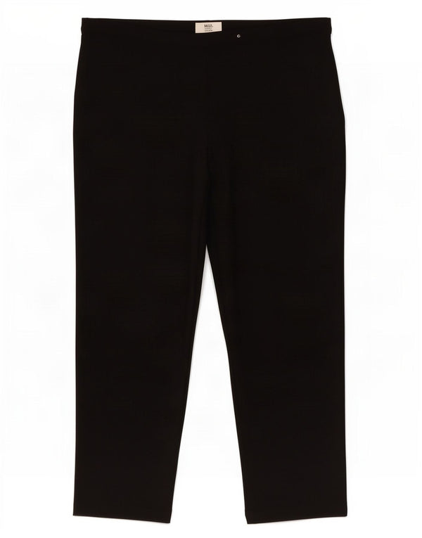Женские прямые повседневные брюки Marks & Spencer UK 20 2XL W40 L28 черные