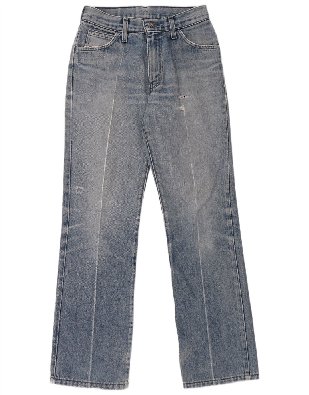 Женские потертые прямые джинсы Levi's W28 L32, синий хлопок
