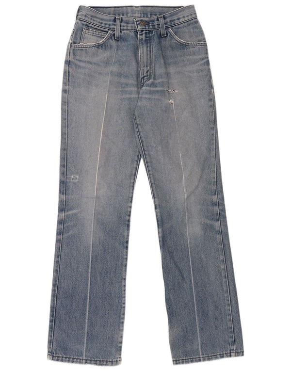 Женские потертые прямые джинсы Levi's W28 L32, синий хлопок
