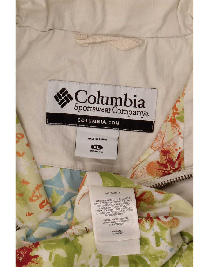 Женский бомбер Columbia UK 18 XL, белый хлопок