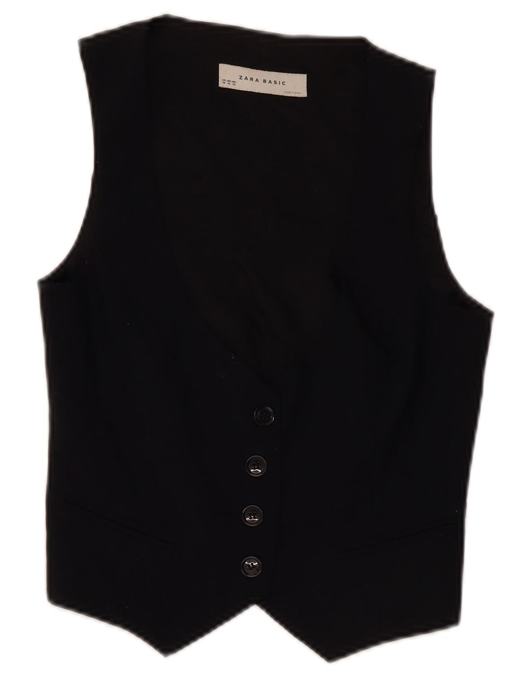 Женский жилет Zara UK 6 XS, черный полиэстер