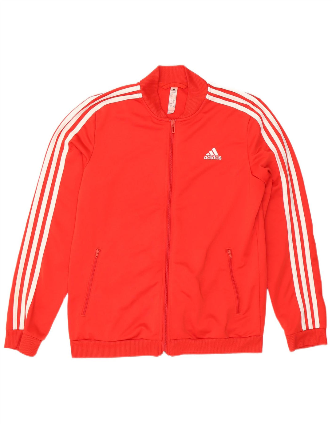 Женская верхняя куртка спортивного костюма Adidas Primegreen UK 12/14, средний красный полиэстер
