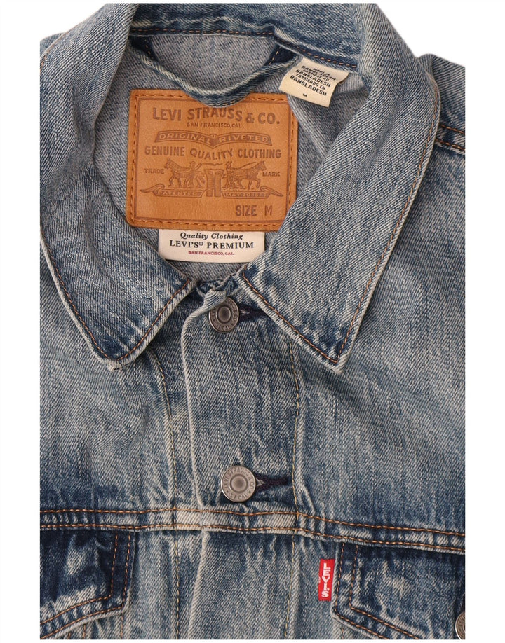 Мужская джинсовая куртка Levi's UK 38, средний синий хлопок, хлопок